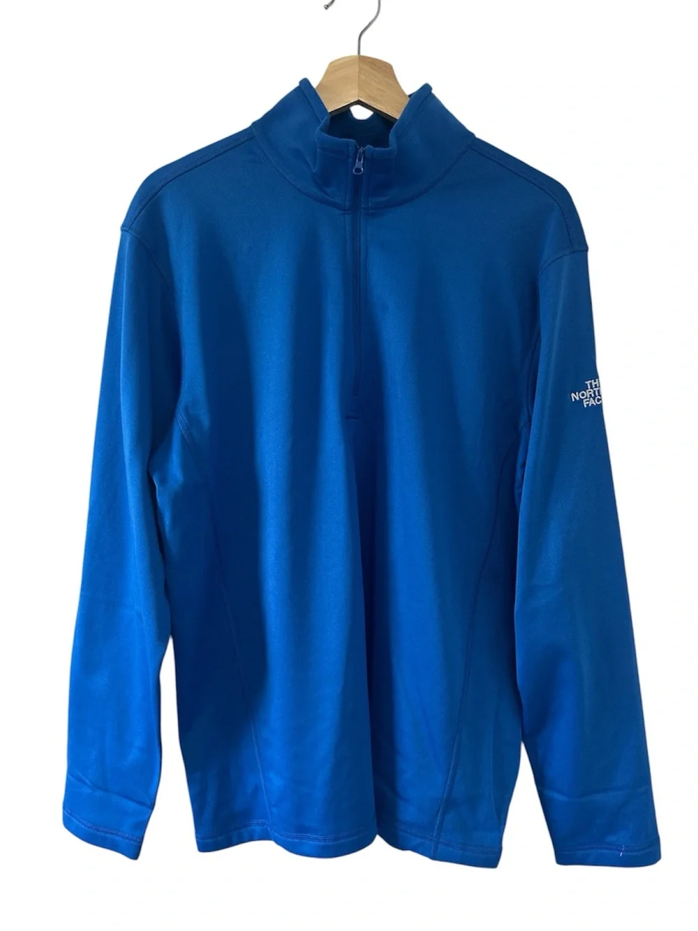 North Face Blue FlashDry Quarter Zip Pullover Large Mens NWOT